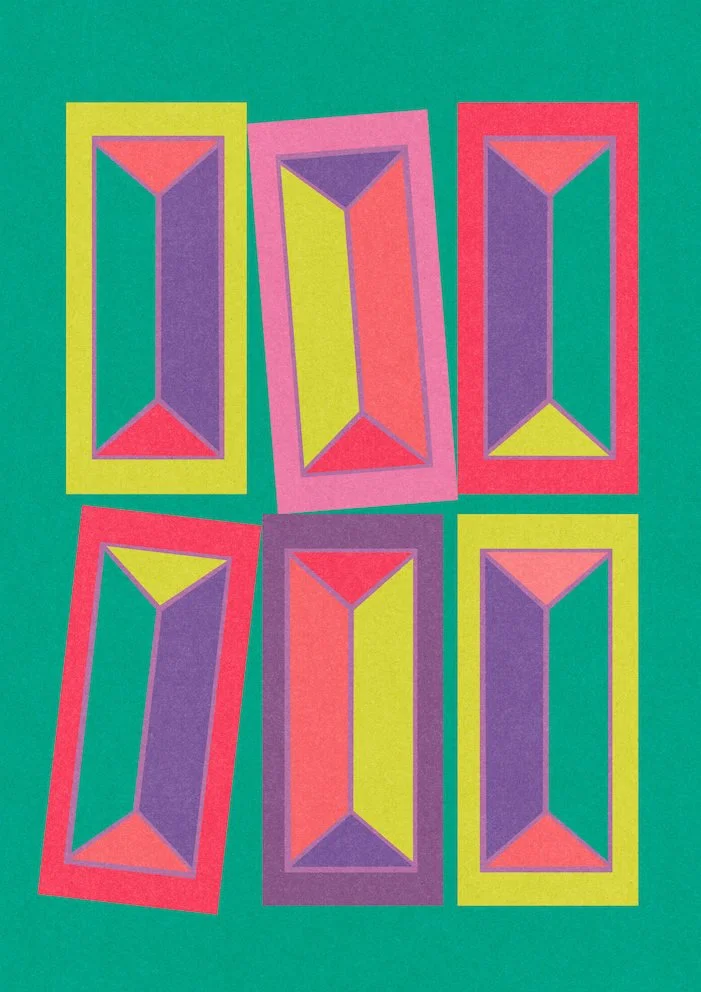 Bricks #2 by graphic artist Paul Scott.  Printed on Heavyweight archival 260gsm matte paper using fade resistant inks. 100% cotton rag , Acid-Free. Design available in 3 colour options.