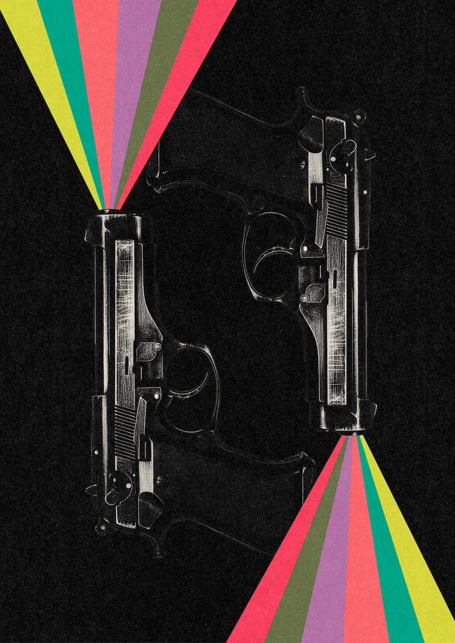 Friendly Fire #4 by graphic artist Paul Scott.  Printed on Heavyweight archival 260gsm matte paper using fade resistant inks. 100% cotton rag , Acid-Free. Design available in 4 colour options.