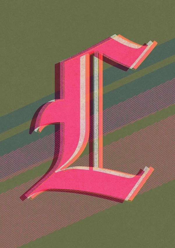 Love Letters by Paul Scott  Printed on Heavyweight archival 260gsm matte paper using fade resistant inks. 100% cotton rag, Acid-Free. Design available in 4 colour options.