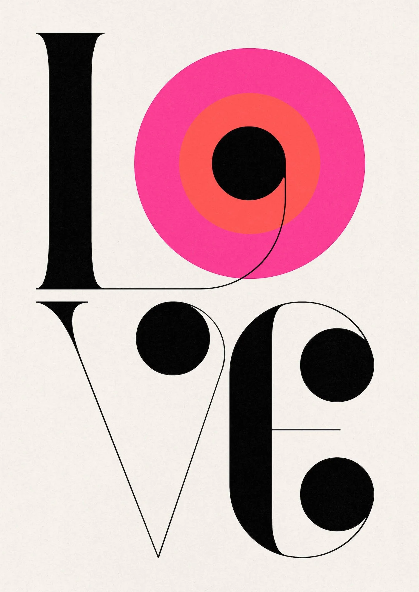 LOVE #3 by Paul Scott  Printed on Heavyweight archival 260gsm matte paper using fade resistant inks. 100% cotton rag, Acid-Free. Design available in 5 colour options.