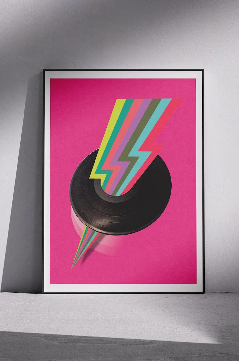 White Lightning by graphic artist Paul Scott.  Printed on Heavyweight archival 260gsm matte paper using fade resistant inks. 100% cotton rag , Acid-Free. Design available in 4 colour options.