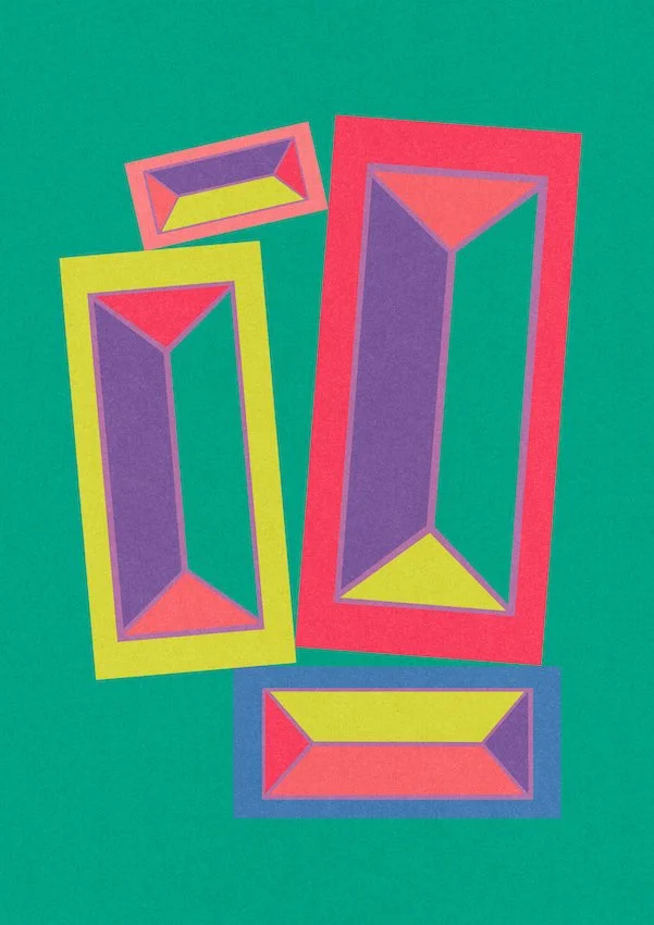 Bricks #3 by graphic artist Paul Scott.  Printed on Heavyweight archival 260gsm matte paper using fade resistant inks. 100% cotton rag , Acid-Free. Design available in 3 colour options.