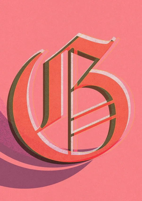 Love Letters by Paul Scott  Printed on Heavyweight archival 260gsm matte paper using fade resistant inks. 100% cotton rag, Acid-Free. Design available in 4 colour options.