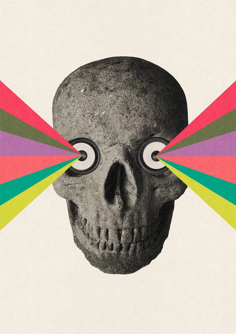 Brighteyes #1 by graphic artist Paul Scott.  Printed on Heavyweight archival 260gsm matte paper using fade resistant inks. 100% cotton rag , Acid-Free. Design available in 4 colour options.