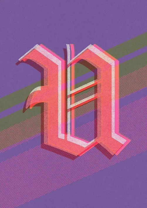 Love Letters by Paul Scott  Printed on Heavyweight archival 260gsm matte paper using fade resistant inks. 100% cotton rag, Acid-Free. Design available in 4 colour options.