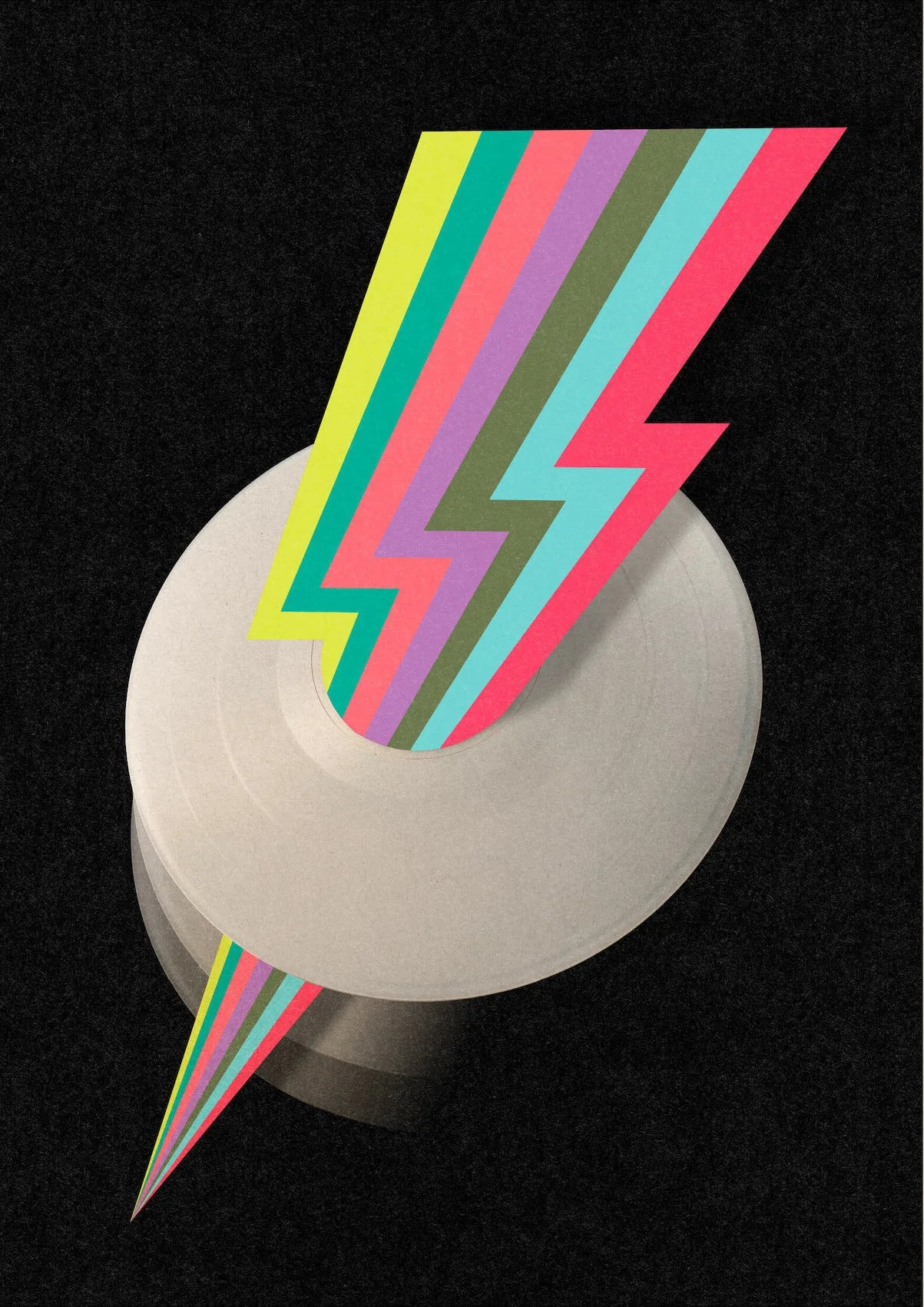 White Lightning by graphic artist Paul Scott.  Printed on Heavyweight archival 260gsm matte paper using fade resistant inks. 100% cotton rag , Acid-Free. Design available in 4 colour options.