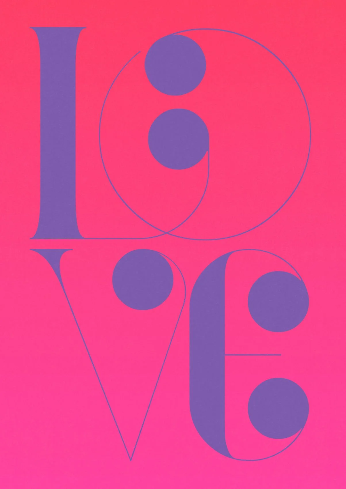 LOVE #6 by Paul Scott  Printed on Heavyweight archival 260gsm matte paper using fade resistant inks. 100% cotton rag, Acid-Free. Design available in 4 colour options.