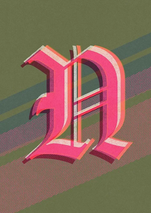 Love Letters by Paul Scott  Printed on Heavyweight archival 260gsm matte paper using fade resistant inks. 100% cotton rag, Acid-Free. Design available in 4 colour options.