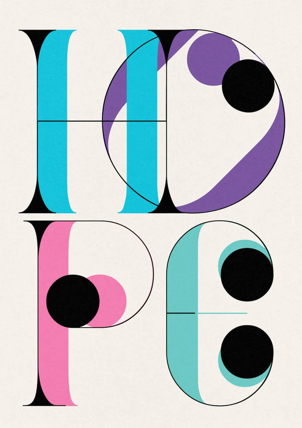 HOPE #1 by Paul Scott  Printed on Heavyweight archival 260gsm matte paper using fade resistant inks. 100% cotton rag, Acid-Free. Design available in 4 colour options.