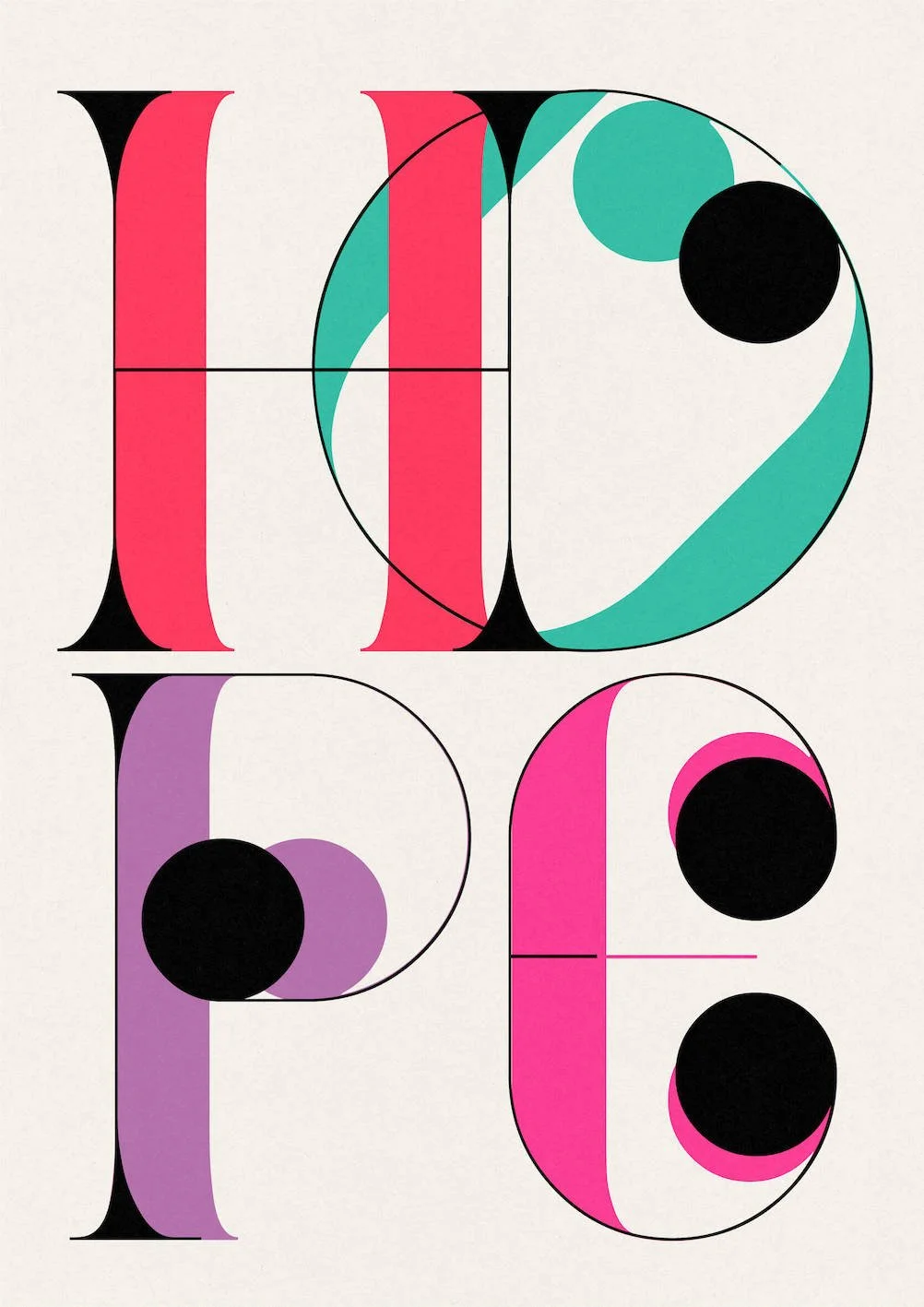 HOPE #1 by Paul Scott  Printed on Heavyweight archival 260gsm matte paper using fade resistant inks. 100% cotton rag, Acid-Free. Design available in 4 colour options.