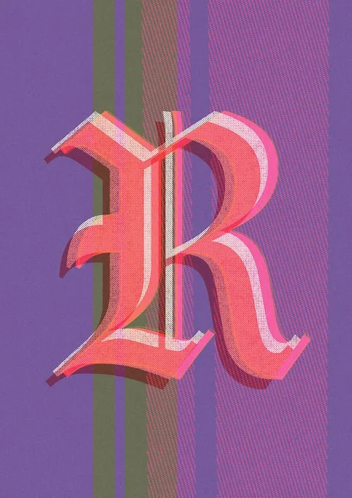 Love Letters by Paul Scott  Printed on Heavyweight archival 260gsm matte paper using fade resistant inks. 100% cotton rag, Acid-Free. Design available in 4 colour options.