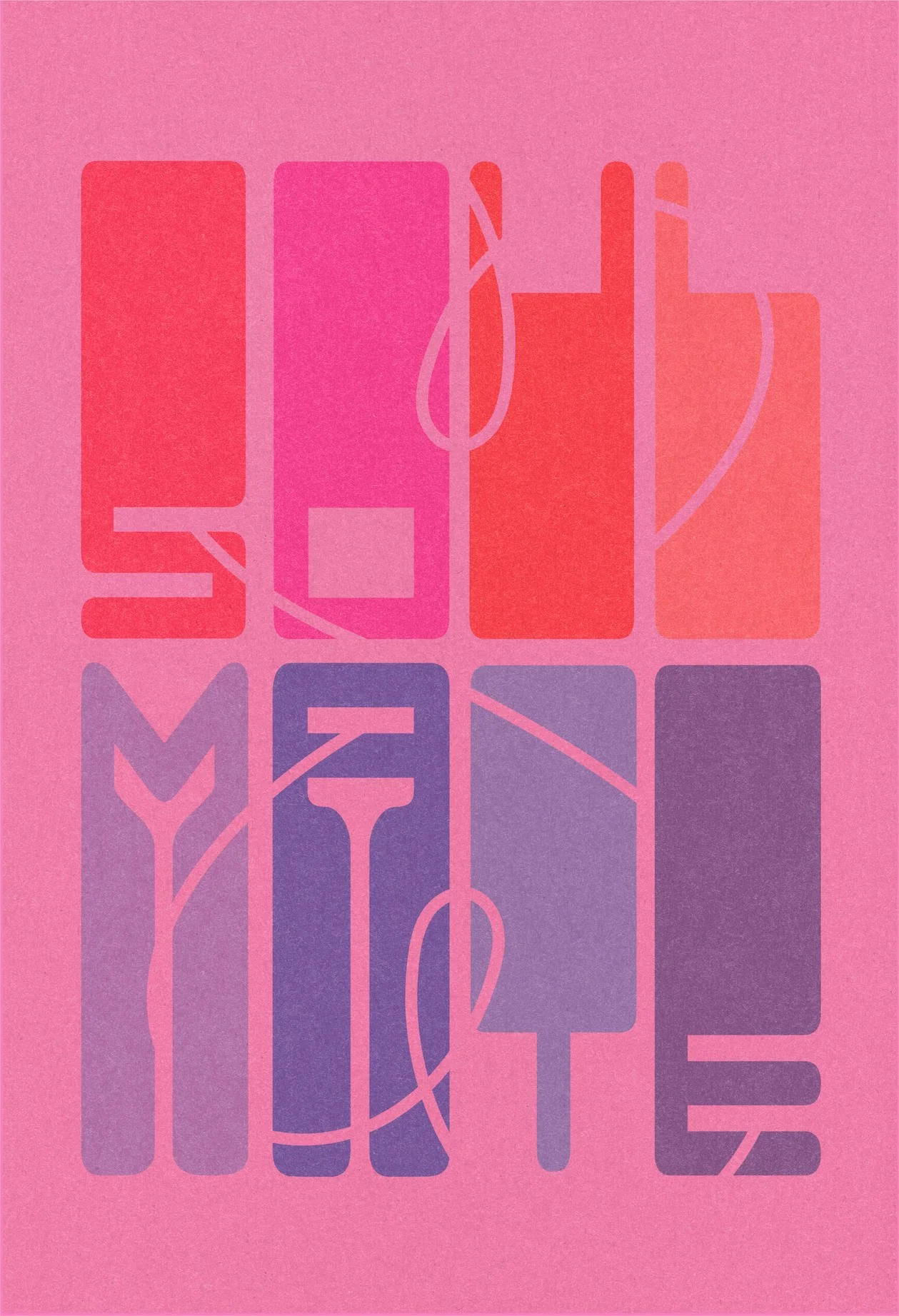 Soulmate #1 by graphic artist Paul Scott.  Printed on Heavyweight archival 260gsm matte paper using fade resistant inks. 100% cotton rag , Acid-Free. Design available in 3 colour options.