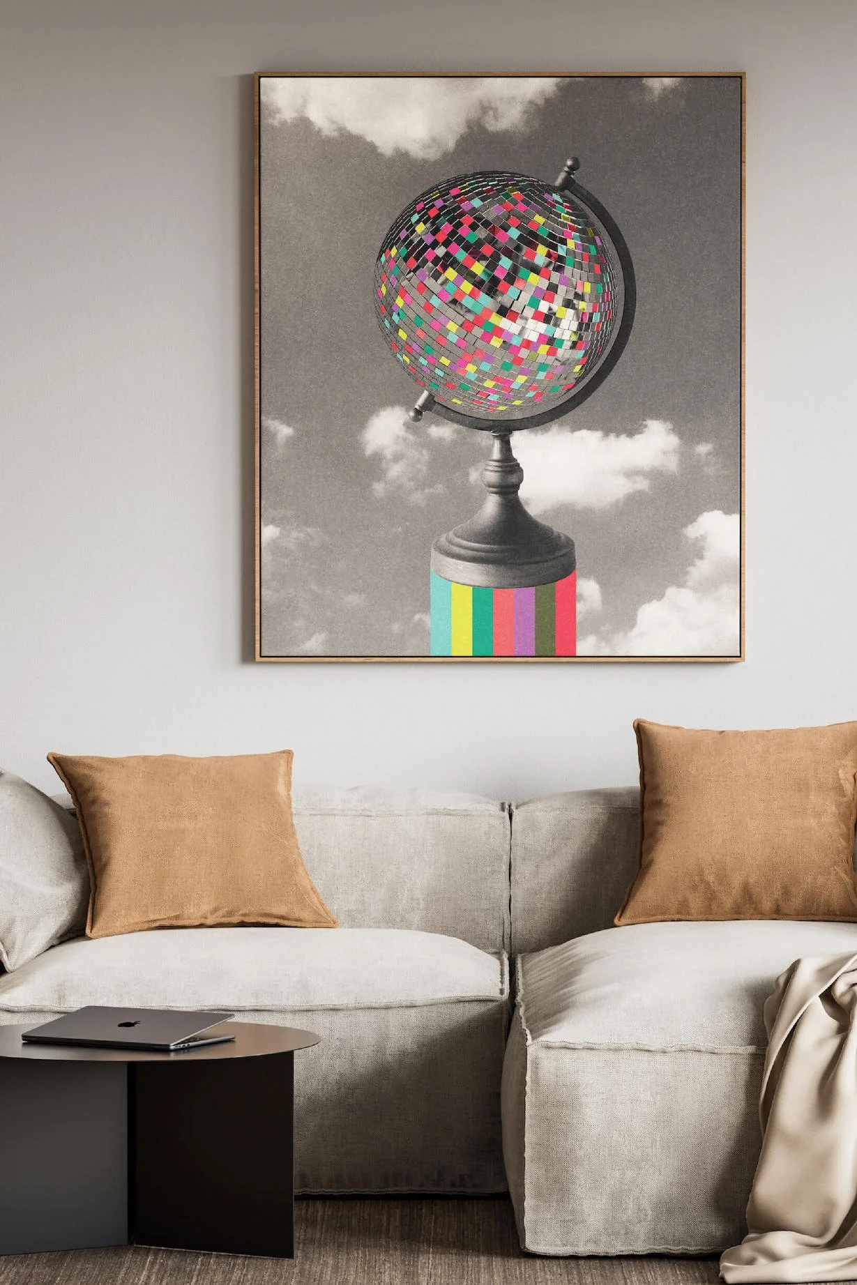 Let's Dance by graphic artist Paul Scott.  Printed on Heavyweight archival 260gsm matte paper using fade resistant inks. 100% cotton rag , Acid-Free. Design available in 4 colour options.