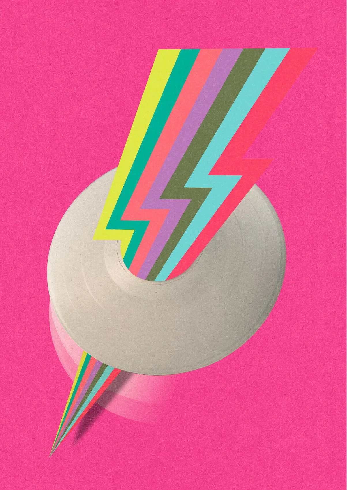 White Lightning by graphic artist Paul Scott.  Printed on Heavyweight archival 260gsm matte paper using fade resistant inks. 100% cotton rag , Acid-Free. Design available in 4 colour options.