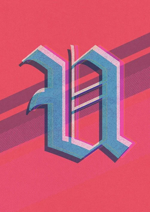 Love Letters by Paul Scott  Printed on Heavyweight archival 260gsm matte paper using fade resistant inks. 100% cotton rag, Acid-Free. Design available in 4 colour options.