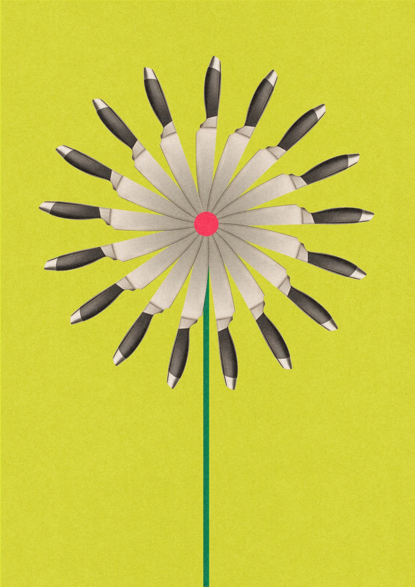 Cut Flowers #2 by graphic artist Paul Scott.  Printed on Heavyweight archival 260gsm matte paper using fade resistant inks. 100% cotton rag , Acid-Free. Design available in 4 colour options.