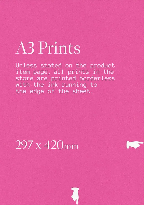A3 Print size guide  - Paul Scott.studio. ©2026  Paul Scott. Liberty Creative Ltd.