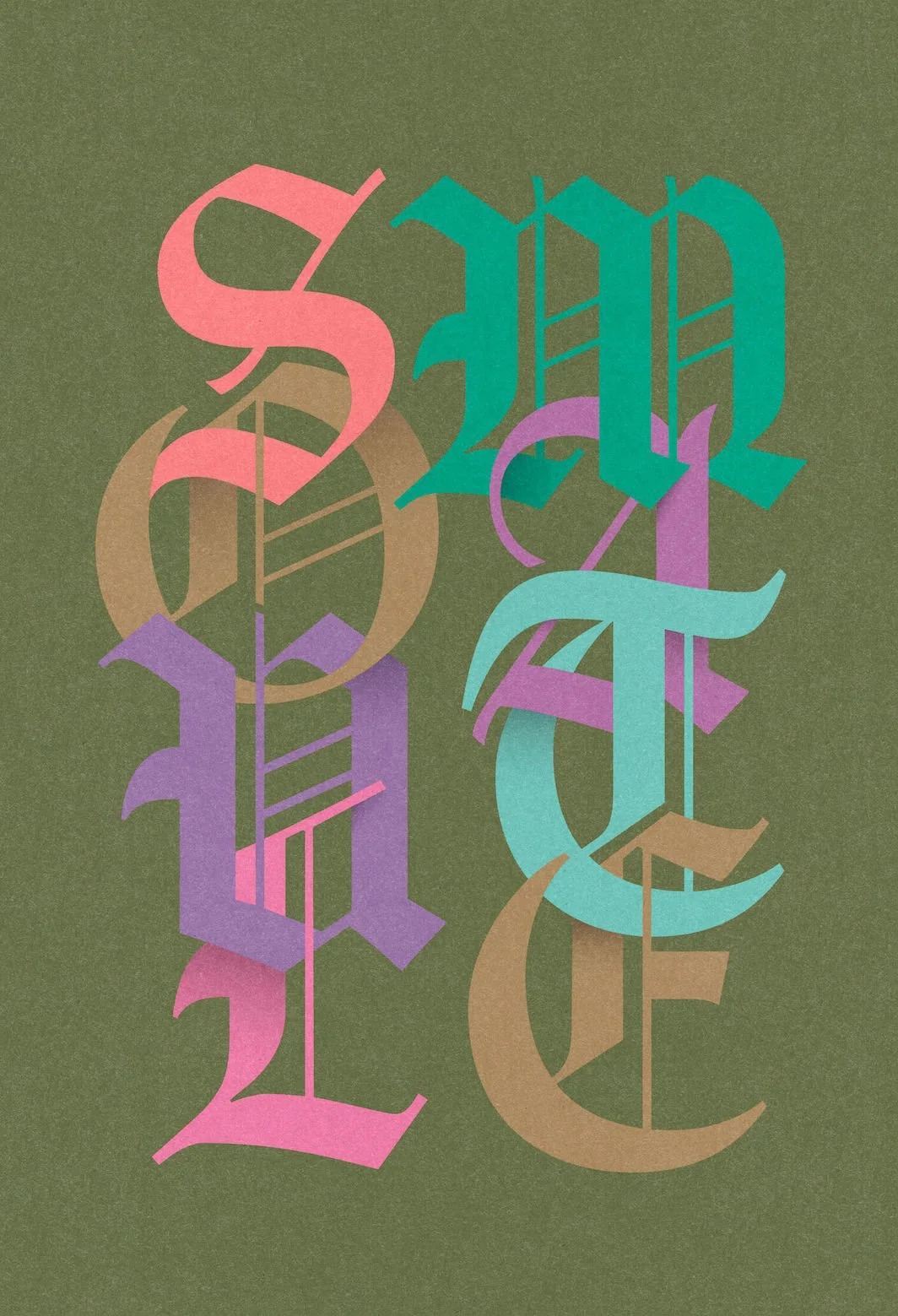 Soulmate #2 by graphic artist Paul Scott.  Printed on Heavyweight archival 260gsm matte paper using fade resistant inks. 100% cotton rag , Acid-Free. Design available in 3 colour options.