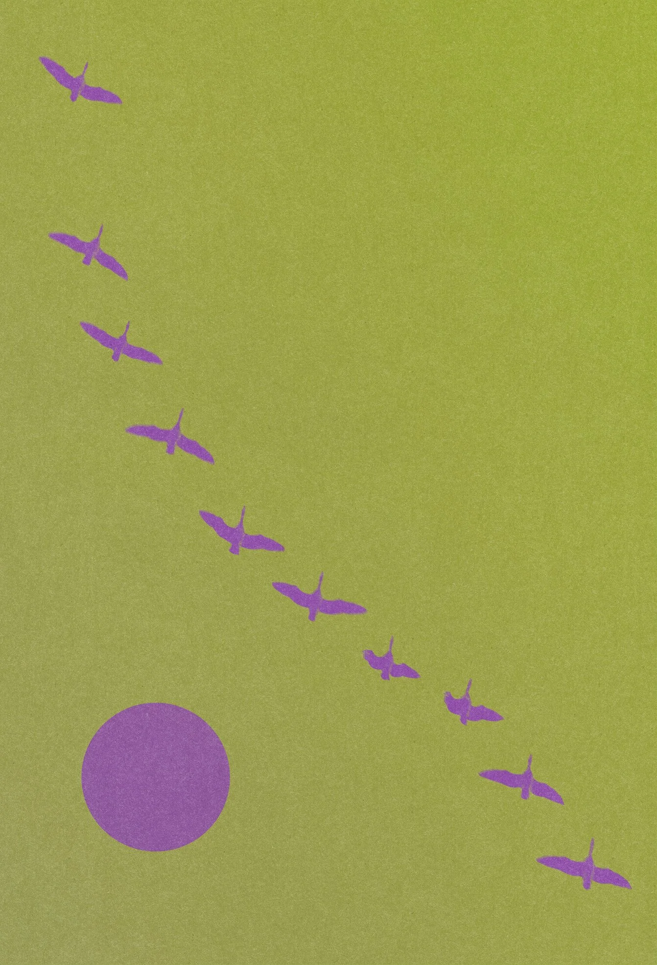 Flock #2 by graphic artist Paul Scott.  Printed on Heavyweight archival 260gsm matte paper using fade resistant inks. 100% cotton rag , Acid-Free. Design available in 3 colour options.