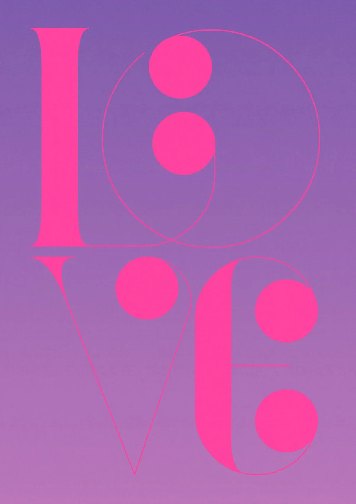 LOVE #6 by Paul Scott  Printed on Heavyweight archival 260gsm matte paper using fade resistant inks. 100% cotton rag, Acid-Free. Design available in 4 colour options.