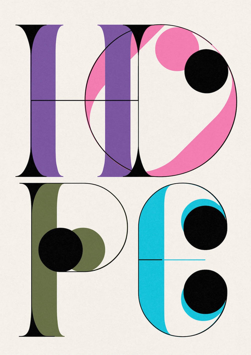 HOPE #1 by Paul Scott  Printed on Heavyweight archival 260gsm matte paper using fade resistant inks. 100% cotton rag, Acid-Free. Design available in 4 colour options.