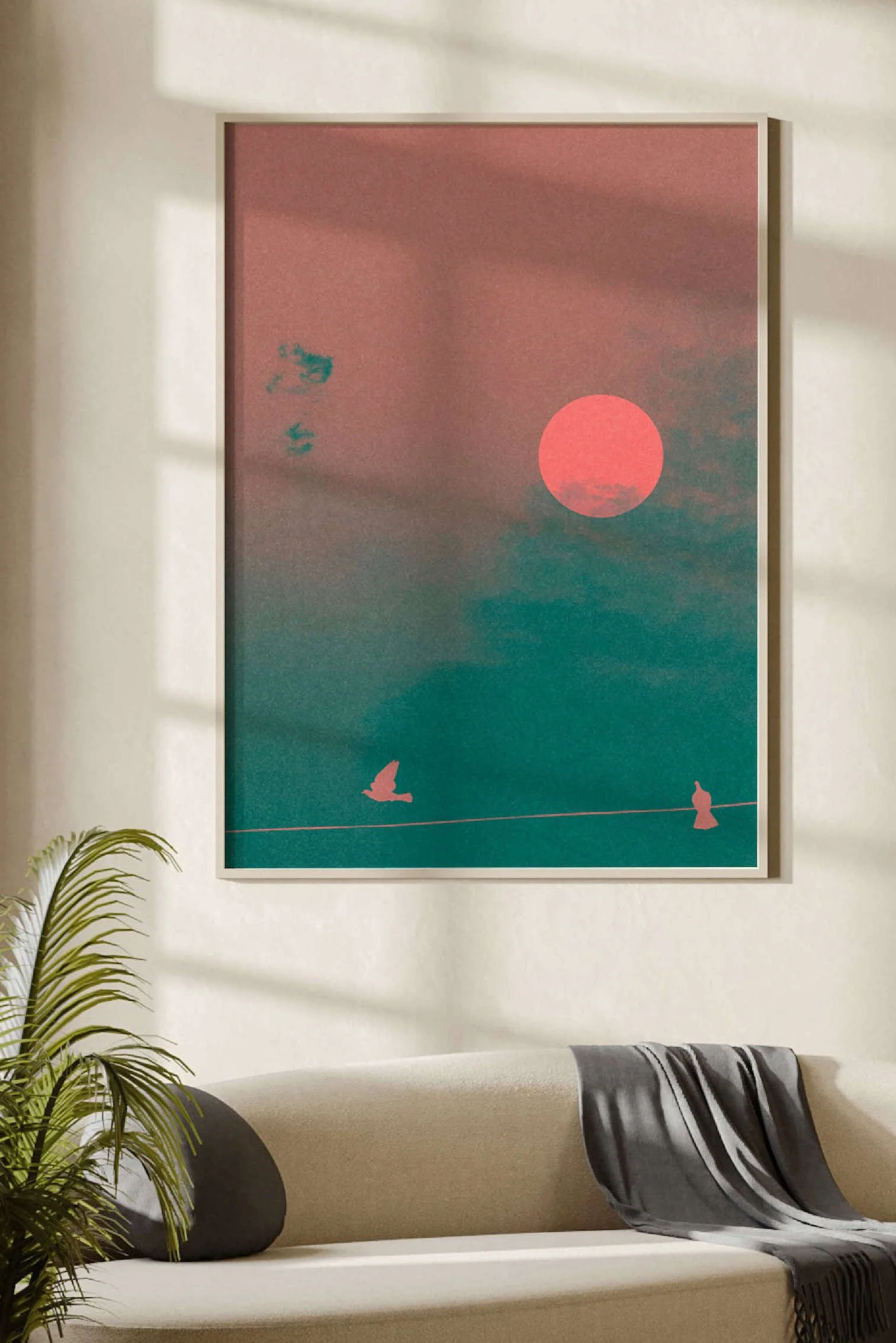 Together Alone by graphic artist Paul Scott.  Printed on Heavyweight archival 260gsm matte paper using fade resistant inks. 100% cotton rag , Acid-Free. Design available in 3 colour options.