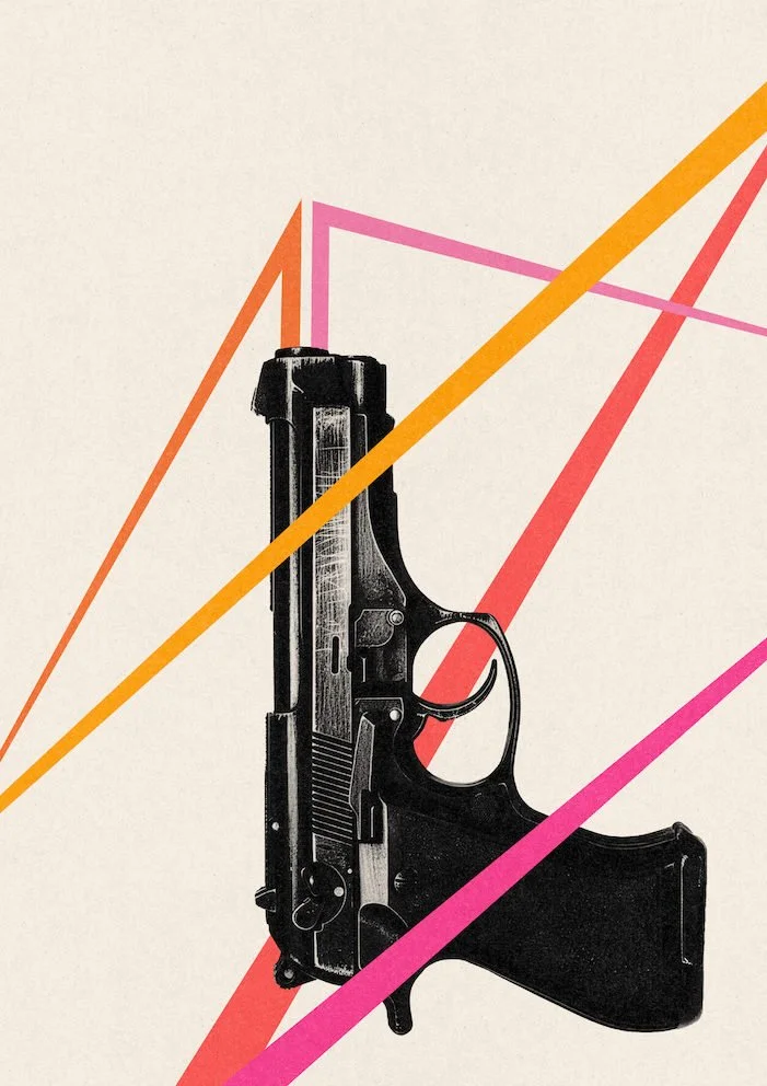 Friendly Fire by graphic artist Paul Scott.

Printed on Heavyweight archival 260gsm matte paper using fade resistant inks. 100% cotton rag , Acid-Free. Design available in 4 colour options. 

©2026  Paul Scott. Liberty Creative Ltd.