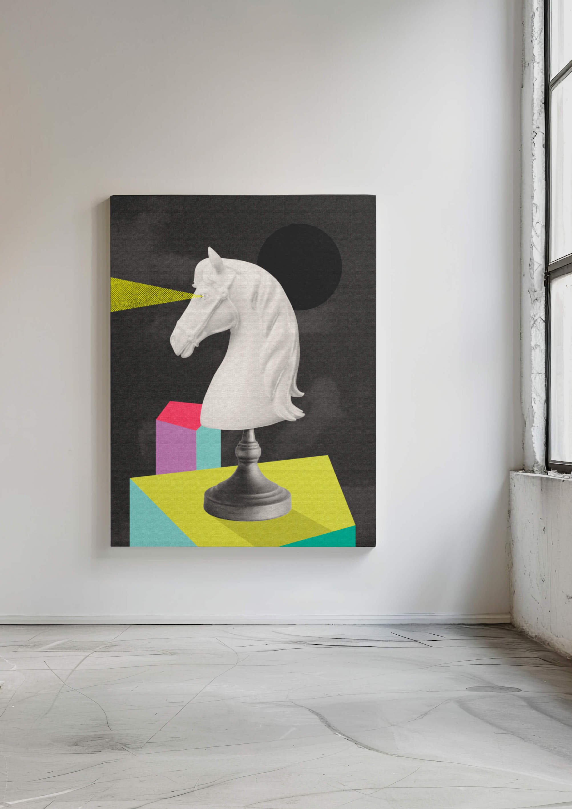 White Knight by graphic artist Paul Scott.

Printed on Heavyweight archival 260gsm matte paper using fade resistant inks. 100% cotton rag , Acid-Free. Design available in 4 colour options. 

©2026  Paul Scott. Liberty Creative Ltd.