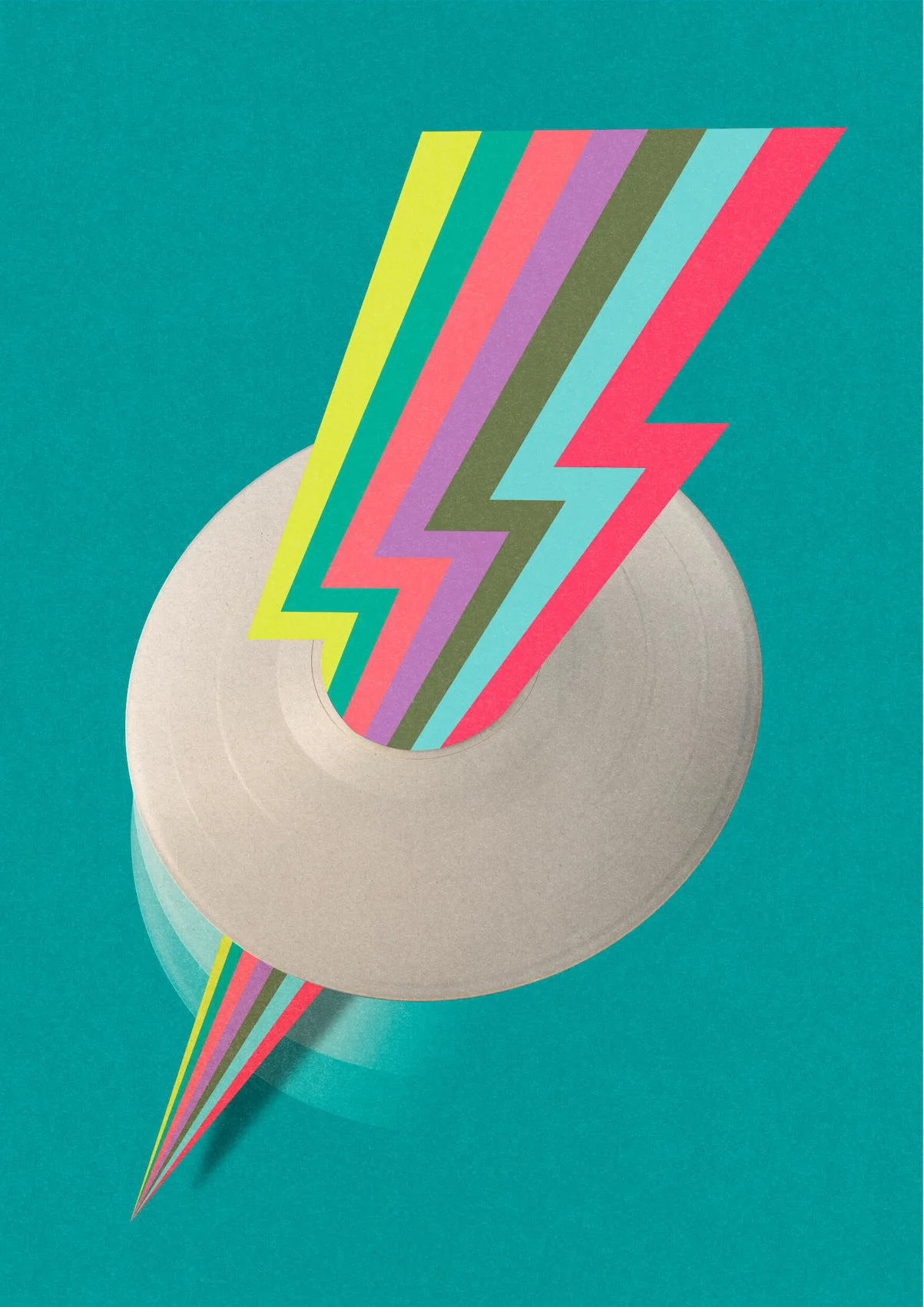 White Lightning by graphic artist Paul Scott.  Printed on Heavyweight archival 260gsm matte paper using fade resistant inks. 100% cotton rag , Acid-Free. Design available in 4 colour options.