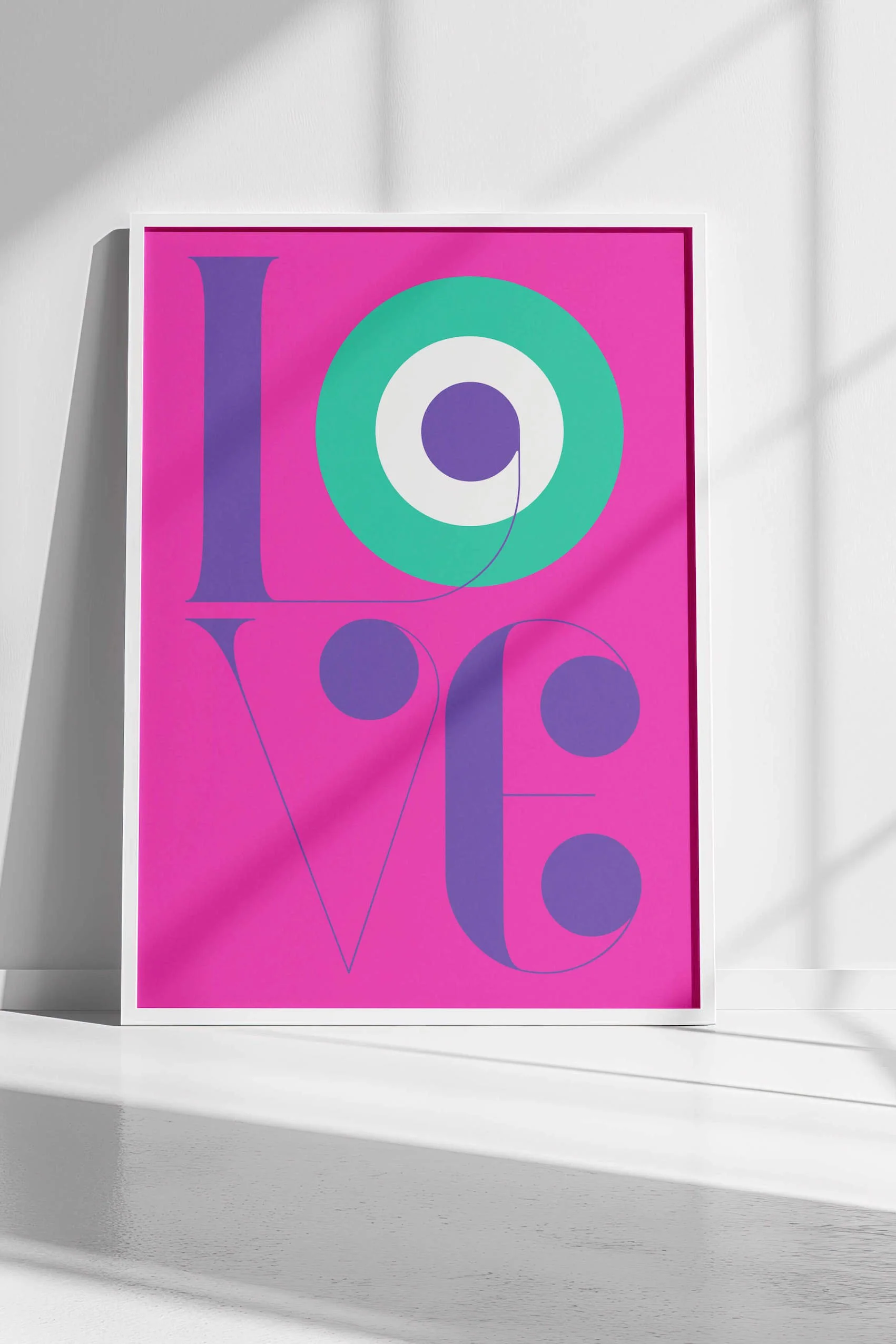 LOVE #4 by Paul Scott  Printed on Heavyweight archival 260gsm matte paper using fade resistant inks. 100% cotton rag, Acid-Free. Design available in 4 colour options.