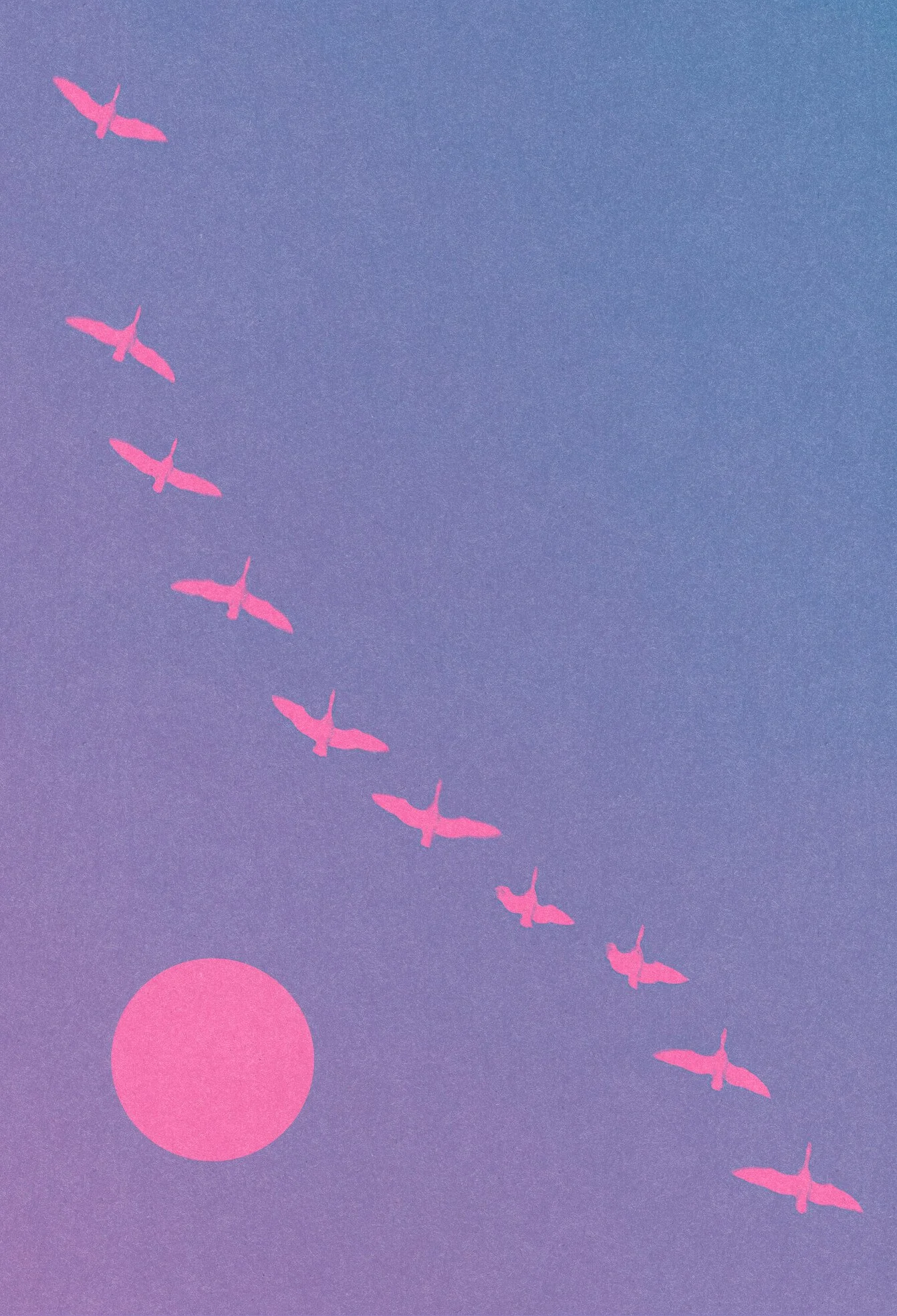 Flock #2 by graphic artist Paul Scott.  Printed on Heavyweight archival 260gsm matte paper using fade resistant inks. 100% cotton rag , Acid-Free. Design available in 3 colour options.