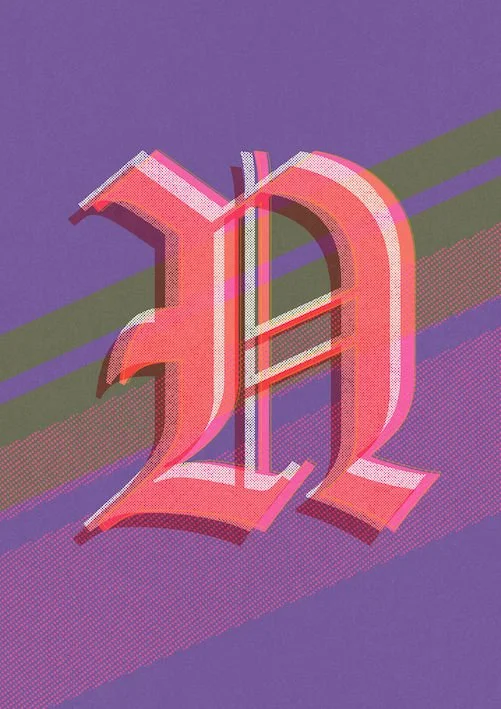 Love Letters by Paul Scott  Printed on Heavyweight archival 260gsm matte paper using fade resistant inks. 100% cotton rag, Acid-Free. Design available in 4 colour options.