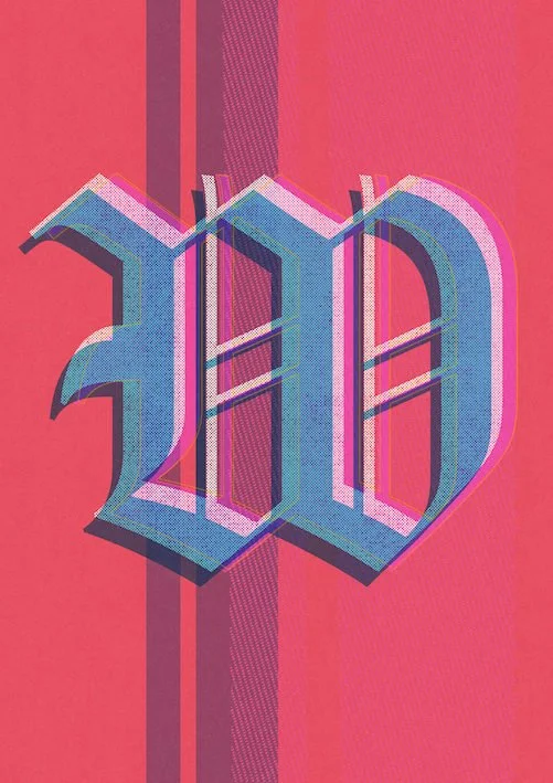 Love Letters by Paul Scott  Printed on Heavyweight archival 260gsm matte paper using fade resistant inks. 100% cotton rag, Acid-Free. Design available in 4 colour options.