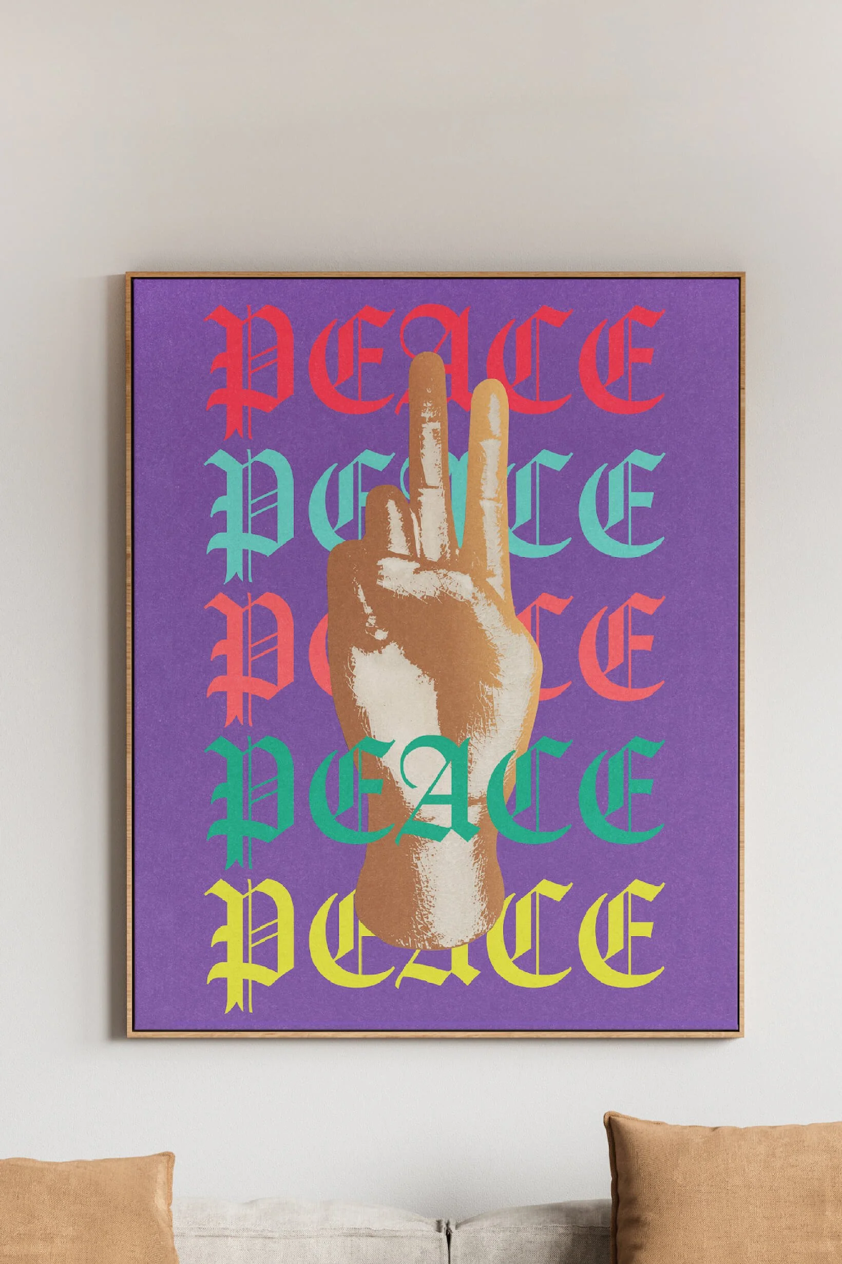Peaceseeker by graphic artist Paul Scott.  Printed on Heavyweight archival 260gsm matte paper using fade resistant inks. 100% cotton rag , Acid-Free. Design available in 4 colour options.