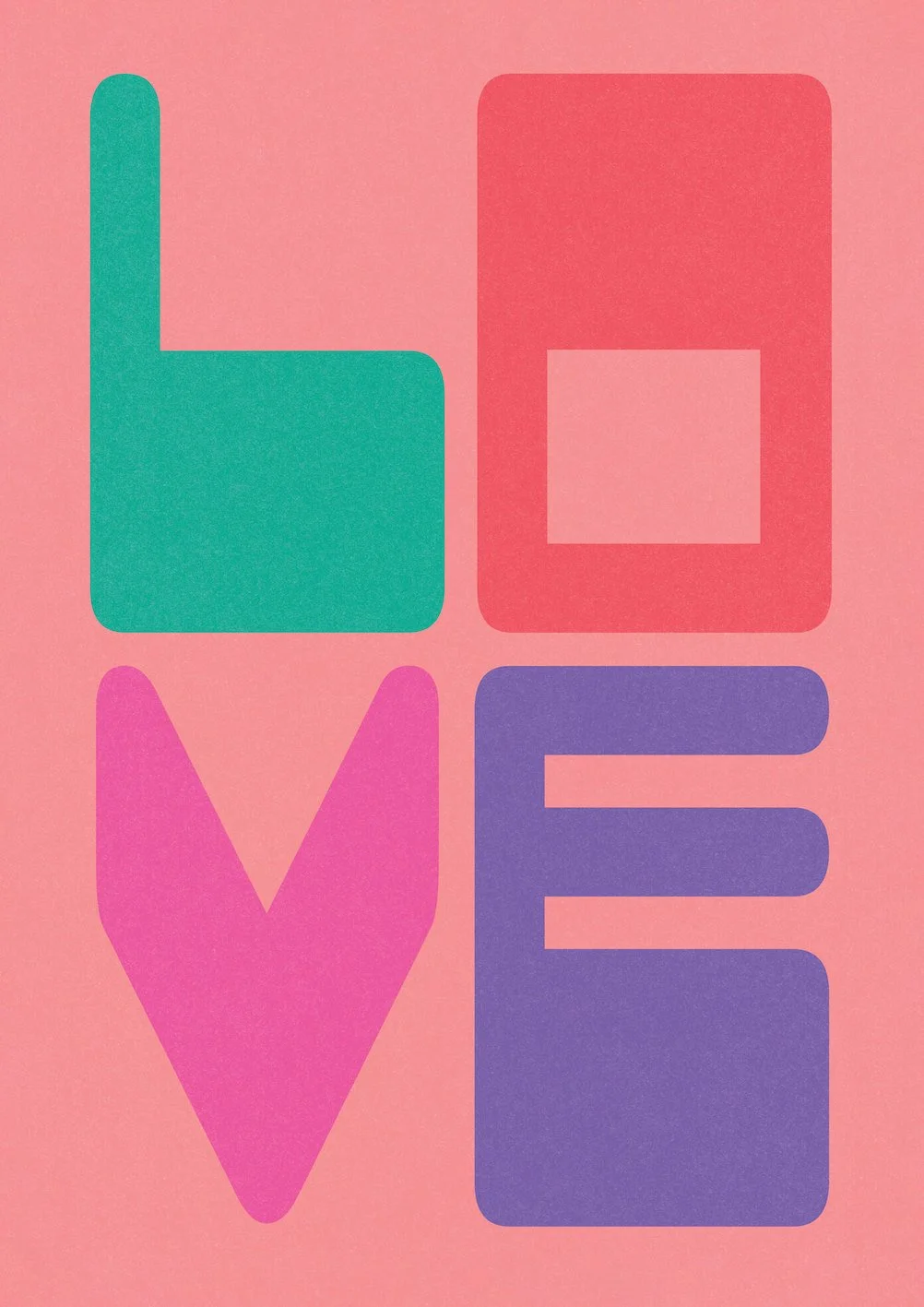 LOVE by graphic artist Paul Scott.  Printed on Heavyweight archival 260gsm matte paper using fade resistant inks. 100% cotton rag , Acid-Free. Design available in 5 colour options.