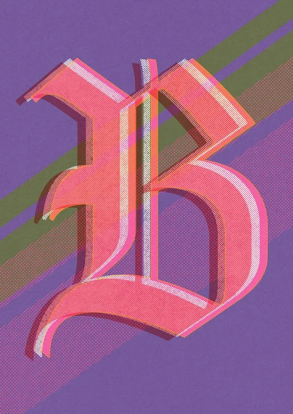 Love Letters by Paul Scott  Printed on Heavyweight archival 260gsm matte paper using fade resistant inks. 100% cotton rag, Acid-Free. Design available in 4 colour options.