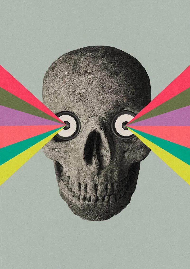 Brighteyes #1 by graphic artist Paul Scott.  Printed on Heavyweight archival 260gsm matte paper using fade resistant inks. 100% cotton rag , Acid-Free. Design available in 4 colour options.