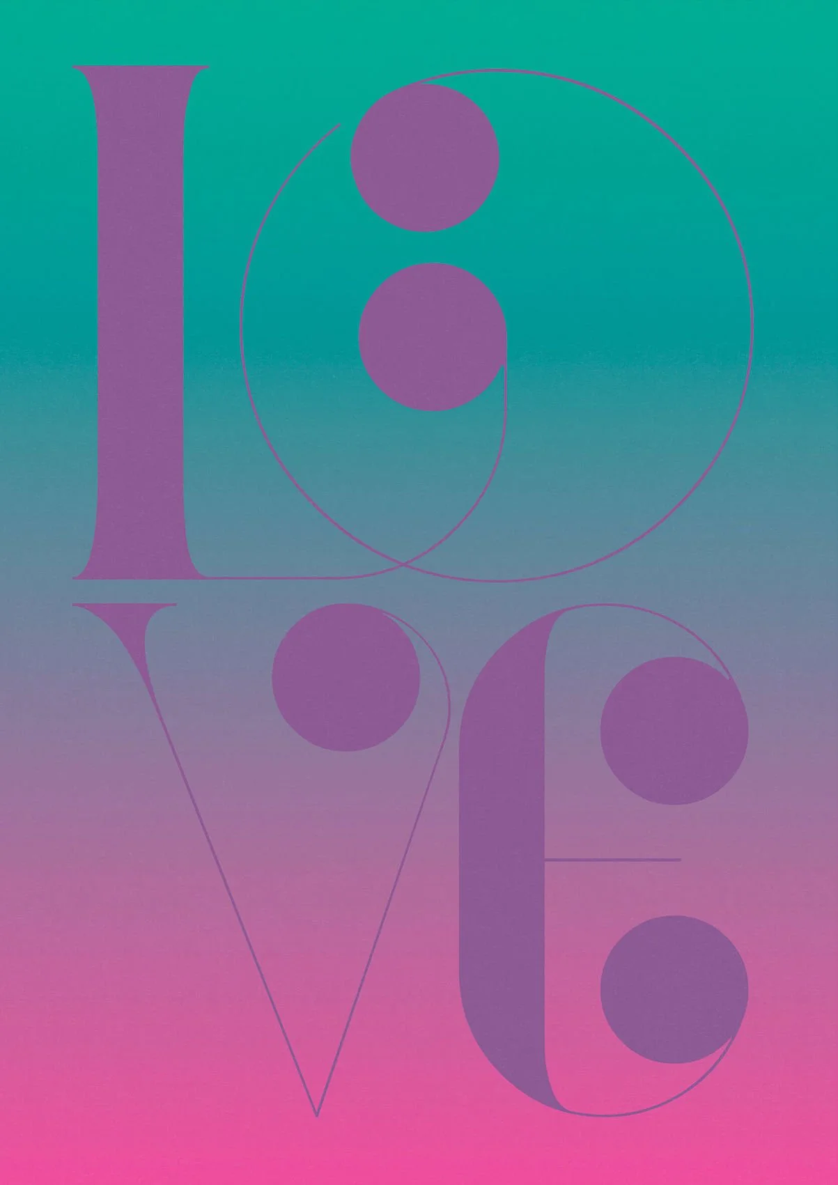 LOVE #6 by Paul Scott  Printed on Heavyweight archival 260gsm matte paper using fade resistant inks. 100% cotton rag, Acid-Free. Design available in 4 colour options.