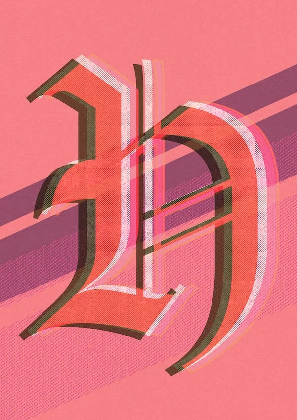 Love Letters by Paul Scott  Printed on Heavyweight archival 260gsm matte paper using fade resistant inks. 100% cotton rag, Acid-Free. Design available in 4 colour options.