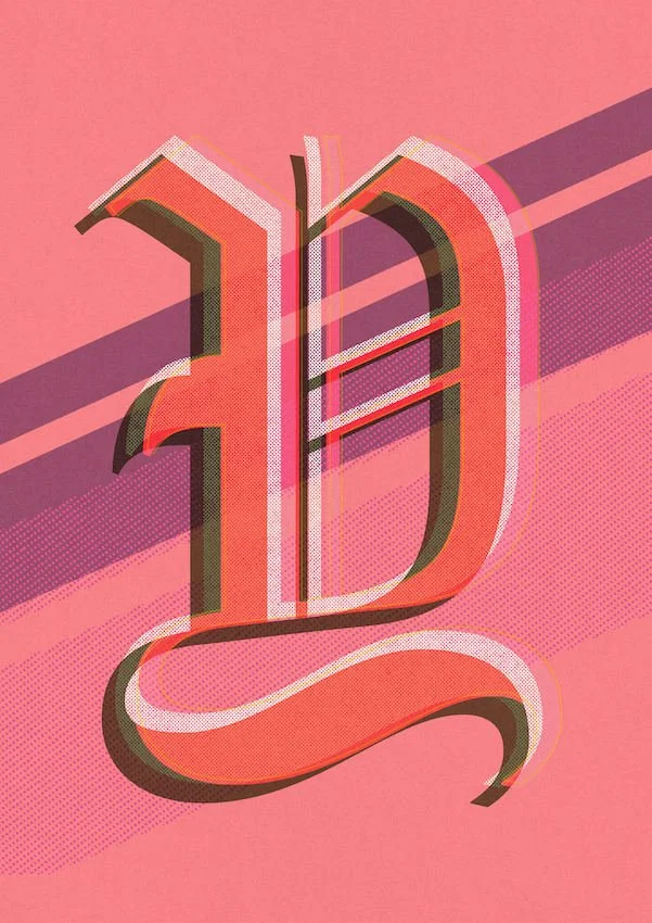 Love Letters by Paul Scott  Printed on Heavyweight archival 260gsm matte paper using fade resistant inks. 100% cotton rag, Acid-Free. Design available in 4 colour options.