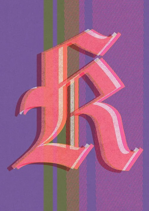 Love Letters by Paul Scott  Printed on Heavyweight archival 260gsm matte paper using fade resistant inks. 100% cotton rag, Acid-Free. Design available in 4 colour options.