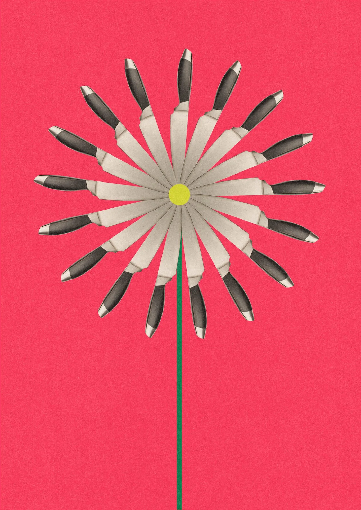 Cut Flowers #2 by graphic artist Paul Scott.  Printed on Heavyweight archival 260gsm matte paper using fade resistant inks. 100% cotton rag , Acid-Free. Design available in 4 colour options.