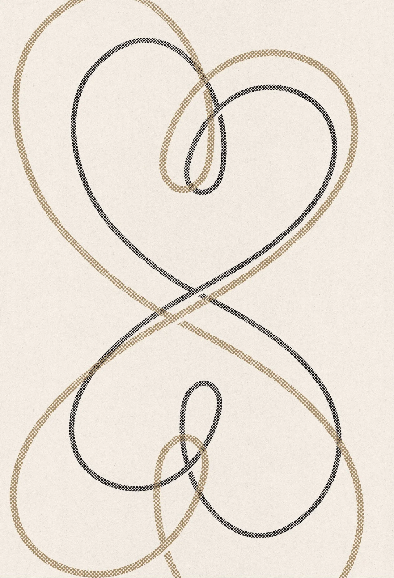 Two Entwined #2 by graphic artist Paul Scott.  Printed on Heavyweight archival 260gsm matte paper using fade resistant inks. 100% cotton rag , Acid-Free. Design available in 4 colour options.