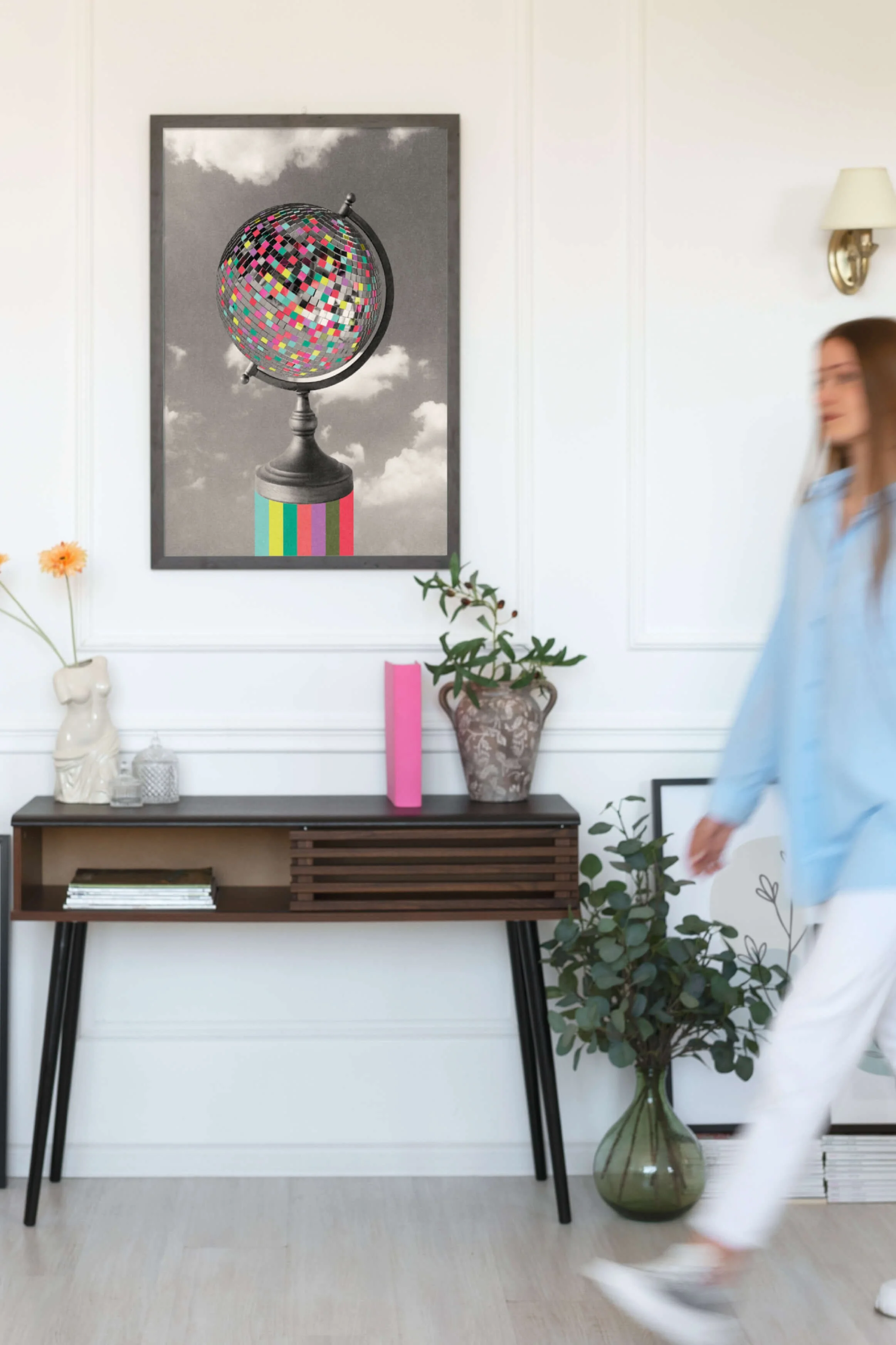 Let's Dance by graphic artist Paul Scott.

Printed on Heavyweight archival 260gsm matte paper using fade resistant inks. 100% cotton rag , Acid-Free. Design available in 4 colour options. 

©2026  Paul Scott. Liberty Creative Ltd.