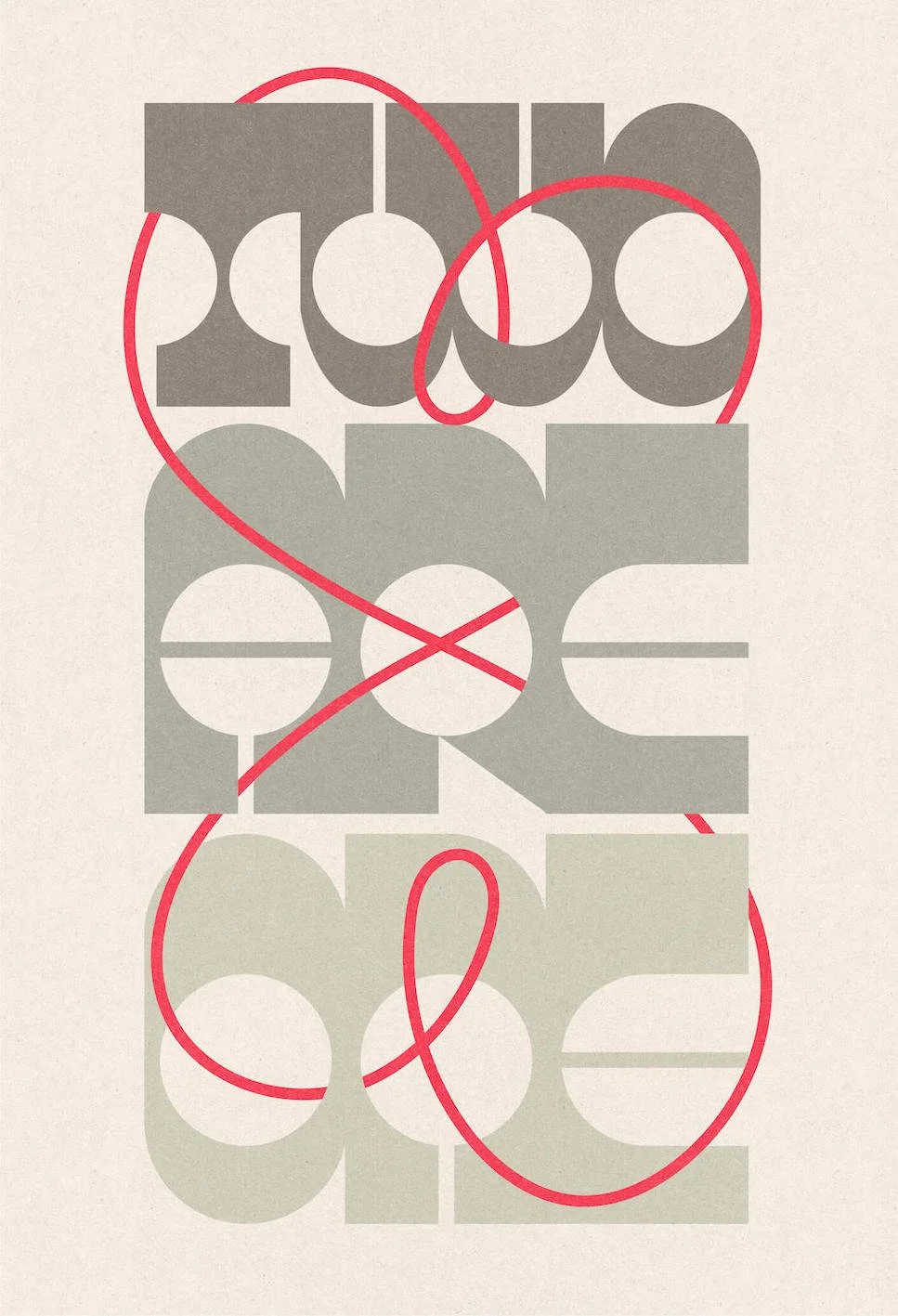 TwoareOne by graphic artist Paul Scott.  Printed on Heavyweight archival 260gsm matte paper using fade resistant inks. 100% cotton rag , Acid-Free. Design available in 4 colour options.