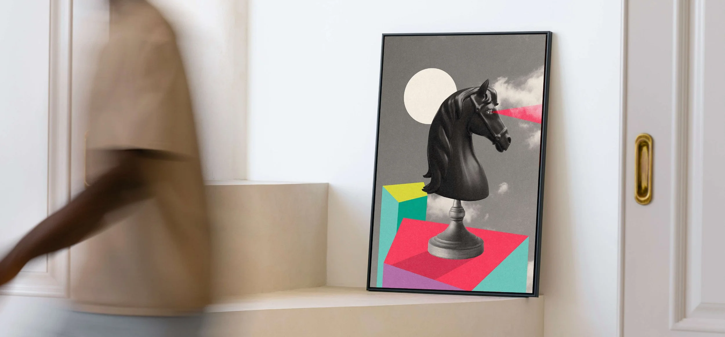 Black Knight by graphic artist Paul Scott.  Printed on Heavyweight archival 260gsm matte paper using fade resistant inks. 100% cotton rag , Acid-Free. Shop now at paulscott.studio ©2026 Liberty Creative Ltd.