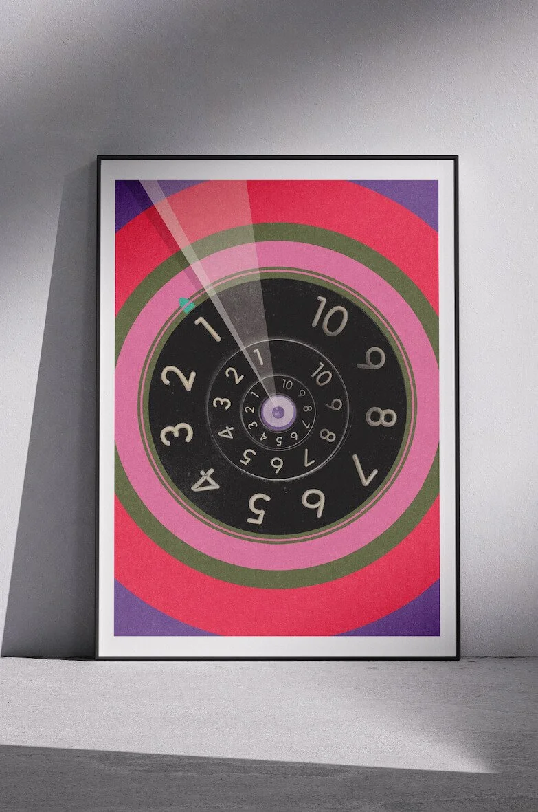 Eleven by graphic artist Paul Scott.  Printed on Heavyweight archival 260gsm matte paper using fade resistant inks. 100% cotton rag , Acid-Free. Design available in 3 colour options.