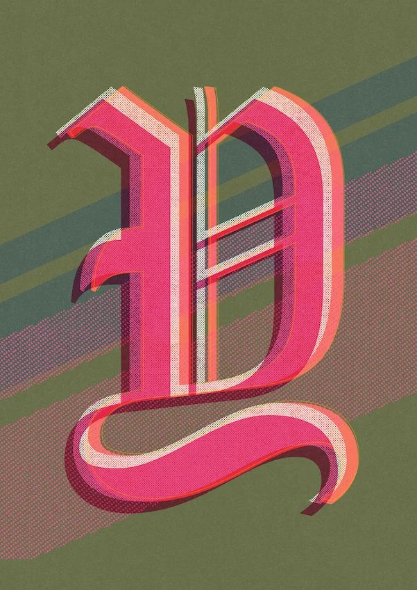 Love Letters by Paul Scott  Printed on Heavyweight archival 260gsm matte paper using fade resistant inks. 100% cotton rag, Acid-Free. Design available in 4 colour options.