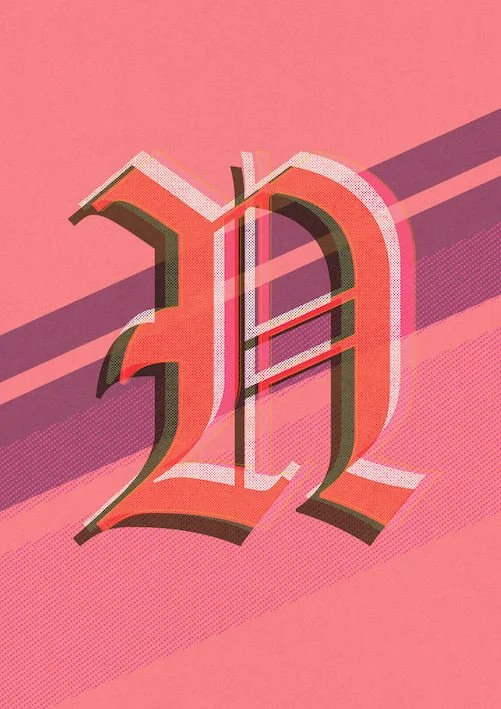 Love Letters by Paul Scott  Printed on Heavyweight archival 260gsm matte paper using fade resistant inks. 100% cotton rag, Acid-Free. Design available in 4 colour options.