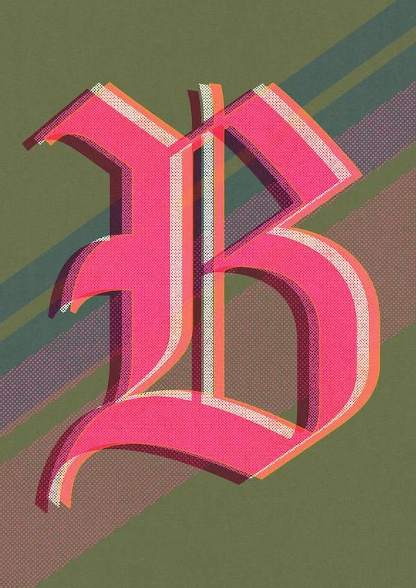 Love Letters by Paul Scott  Printed on Heavyweight archival 260gsm matte paper using fade resistant inks. 100% cotton rag, Acid-Free. Design available in 4 colour options.